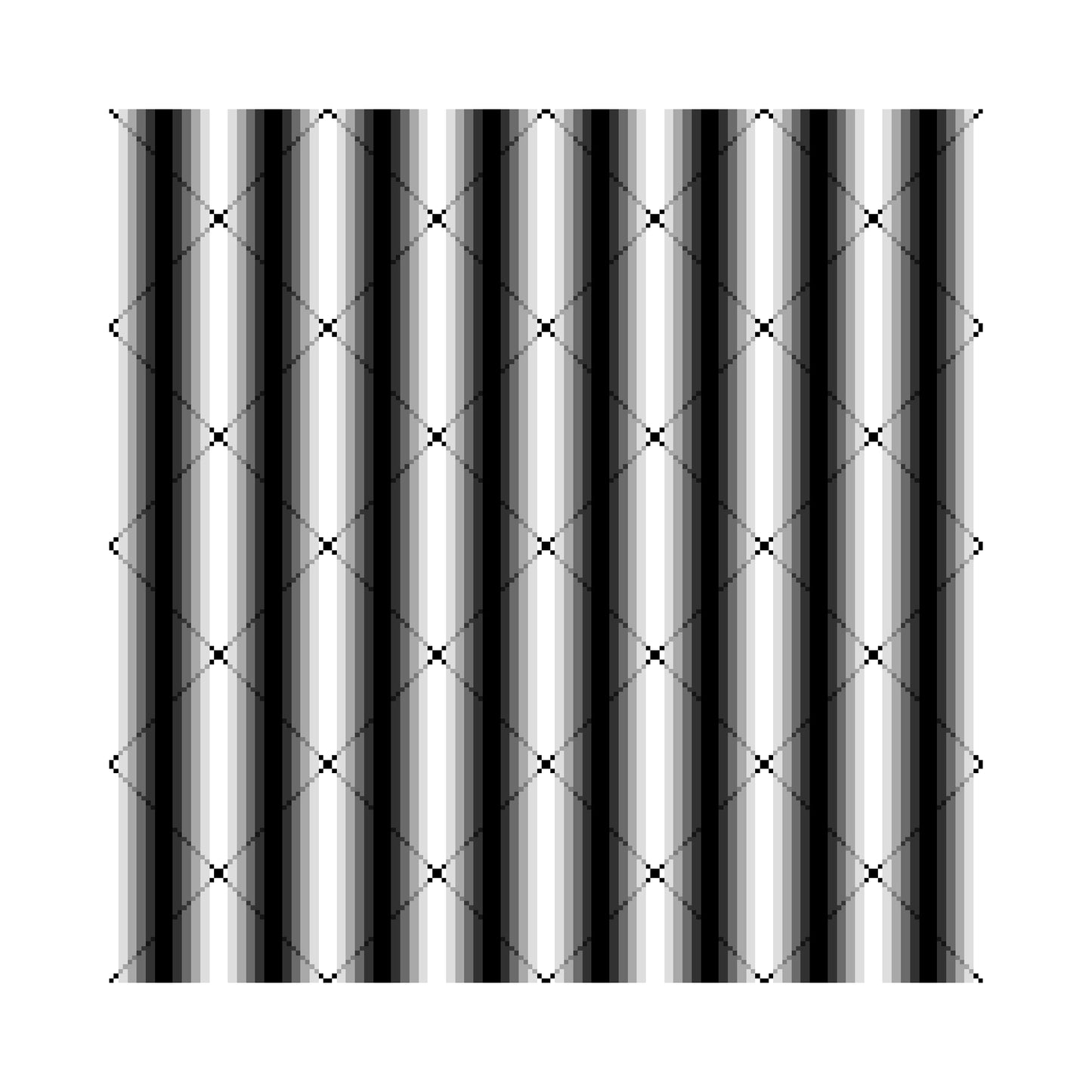 《長袖》Monotone Series [01] - 個性派幾何学プリントTシャツ