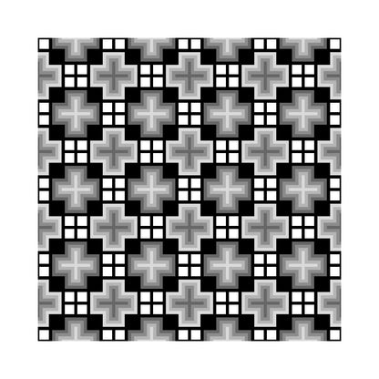 《長袖》Monotone Series [03] - 個性派幾何学プリントTシャツ
