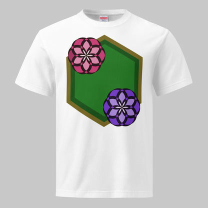 《半袖》Flower Series [01] - 個性派幾何学プリントTシャツ