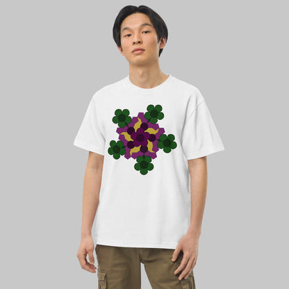 《半袖》Flower Series [03] - 個性派幾何学プリントTシャツ