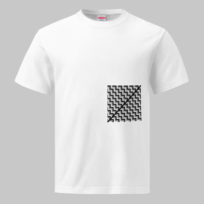 《半袖》Monotone Series [02] - 個性派幾何学プリントTシャツ
