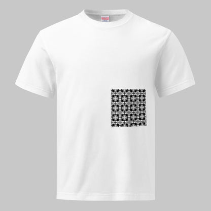 《半袖》Monotone Series [03] - 個性派幾何学プリントTシャツ